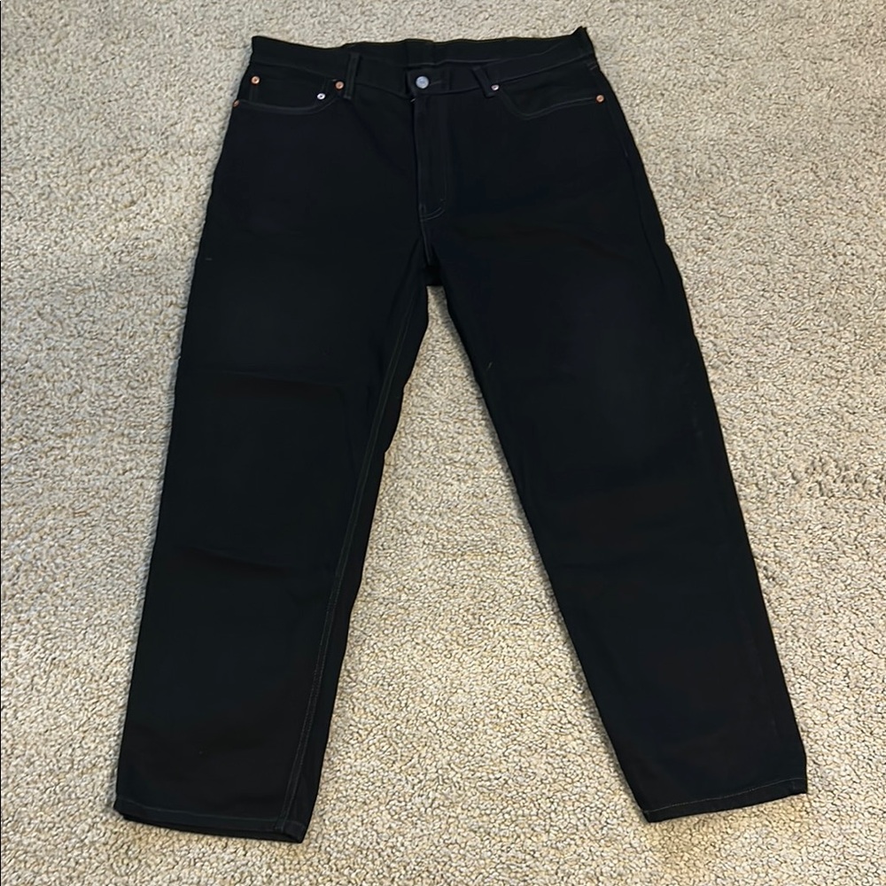 Levi's 550 Black Straight Jeans Classic Denim Style
